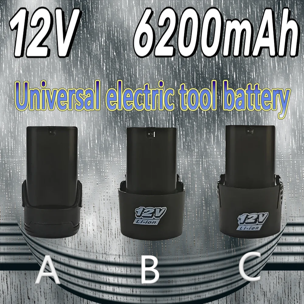 

12V 6200mAh High Capacity Universal Rechargeable Battery for Power Tools Electric Screwdriver Electric Drill Li-ion Battery