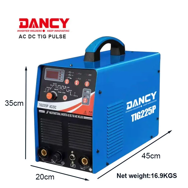 Tig Ac Dc TIG225P Pulse Welder 220V Inverter Aluminium Welding Machine Easy And Smart Control Foot Pedal Optional 3
