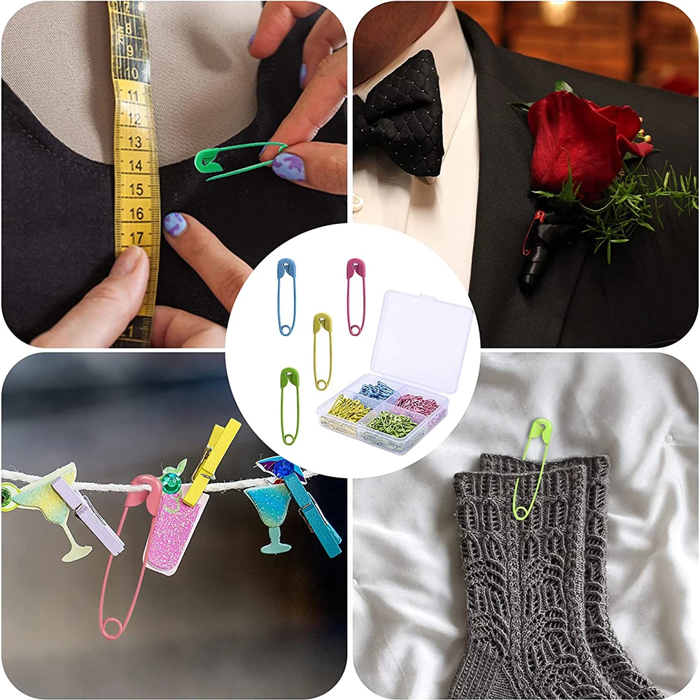 미니 컬러 안전 핀, 녹 방지 공예, 안전 핀 바늘, DIY 바느질 의류용 뜨개질 스티치 마커, 120 개, 28mm