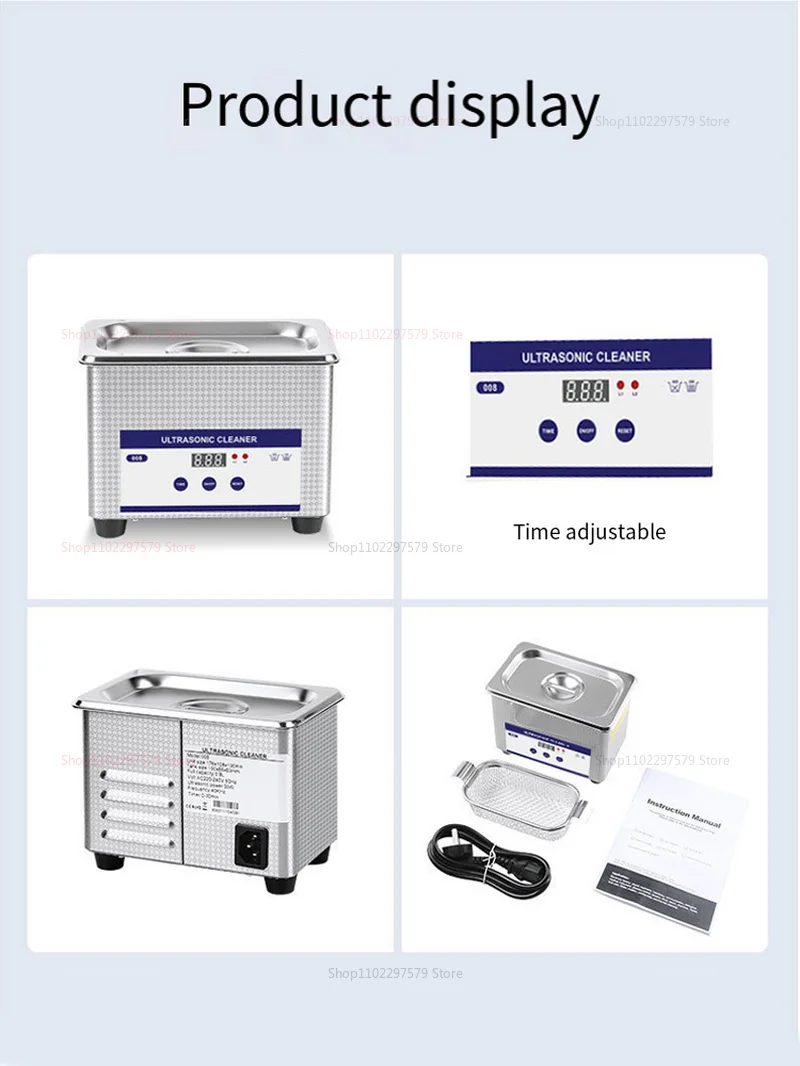 Description Picture 6 of itemUltrasonic Jewelry and Watch Cleaner Machine for Dentures Glasses and Small Items High Frequency Vibration Cleaning for Home