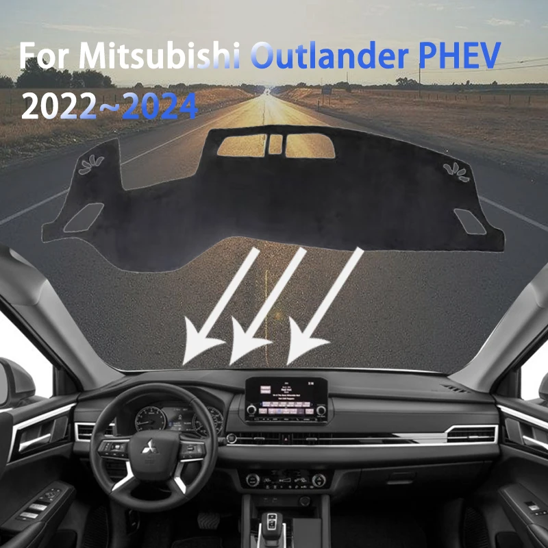 

Car Dashboard Cover Board Mat Carpet for Mitsubishi Outlander PHEV 2022 2023 2024 Sunshade Pad Anti-sun Cushion Auto Accessories