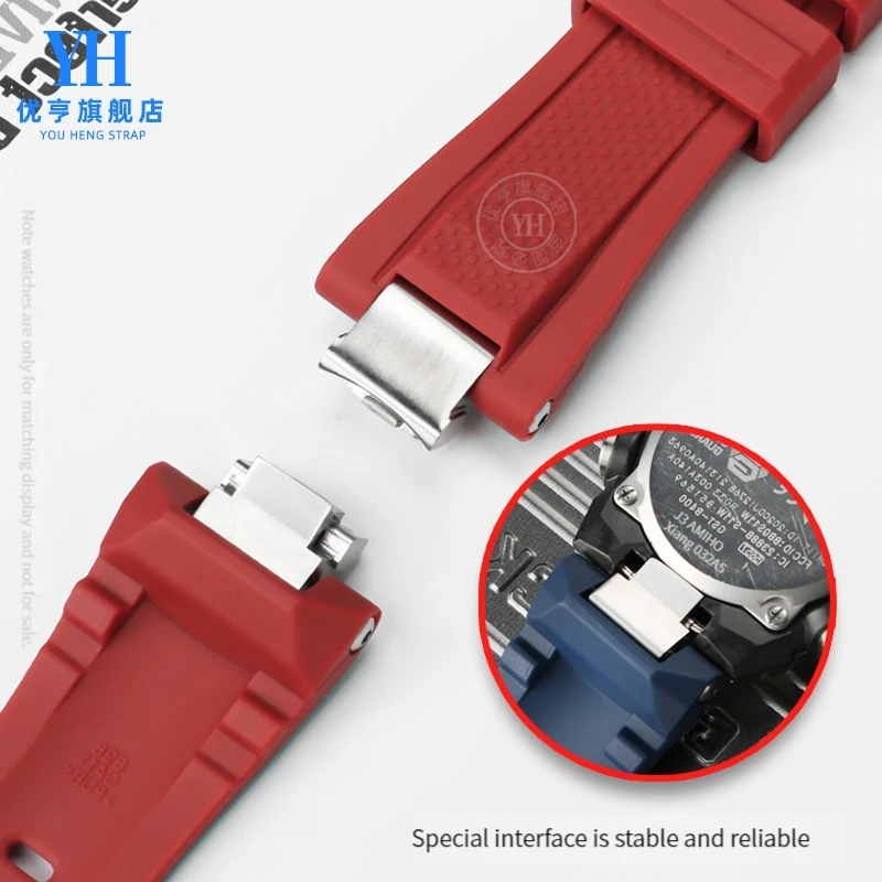 gst-b400 strap For Casio G-shock watch Men's Steel Heart GST-B400-1A silicone convex rubber watchband New Watch straps Wristband