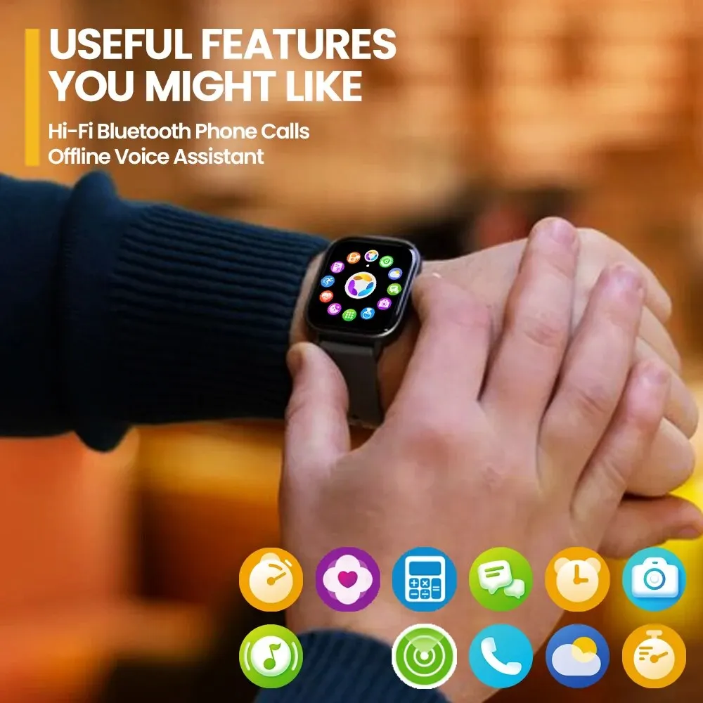 New Zeblaze GTS 3 Voice Calling Smart Watch Ultra-big 2.03'' HD Screen 24H Health Monitor 100+ Sport Modes 200+ Watch Faces 6
