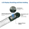 Digital Angle Finder Ruler 7 Inch / 200 mm Stainless Steel Protractor Angle Finder for Woodworking Measurement 4