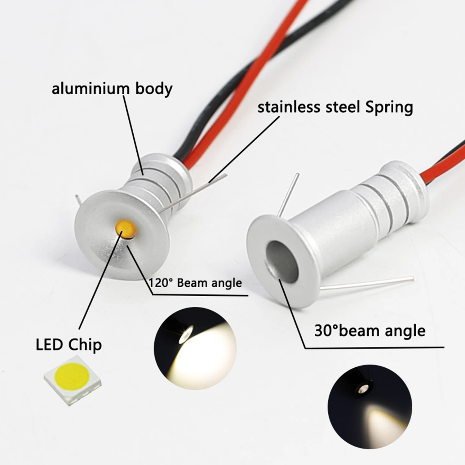 Led ceiling light led downlight led spotlight 10mm Mini Led downlight IP65 ambient spotlight 12V Focos spot light ceiling stairs walkways courtyards cabinet corridors