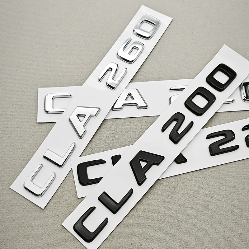 3D ABS 자동차 레터 로고 CLA180 CLA200 CLA220 CLA250 CLA260 4MATIC 배지 리어 트렁크 엠블럼 스티커 메르세데스 벤츠 C118 W117용