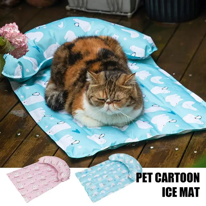 

Summer Cooling Mat For Pets Breathable Dog Bed Anti-Slip Bottom And Hassle-Free Cleaning Mat Summer Cooling Mat For Pets Beds