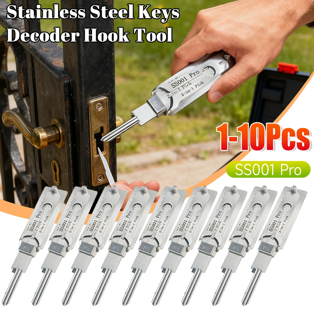 1-10PCS สแตนเลสสตีลคีย์ถอดรหัส O-แหวนรถกระบะชุดเครื่องมือตะขอรถกระบะมือเครื่องมือบํารุงรักษาชุดซ่อมสําหรับล็อคเปิด 1