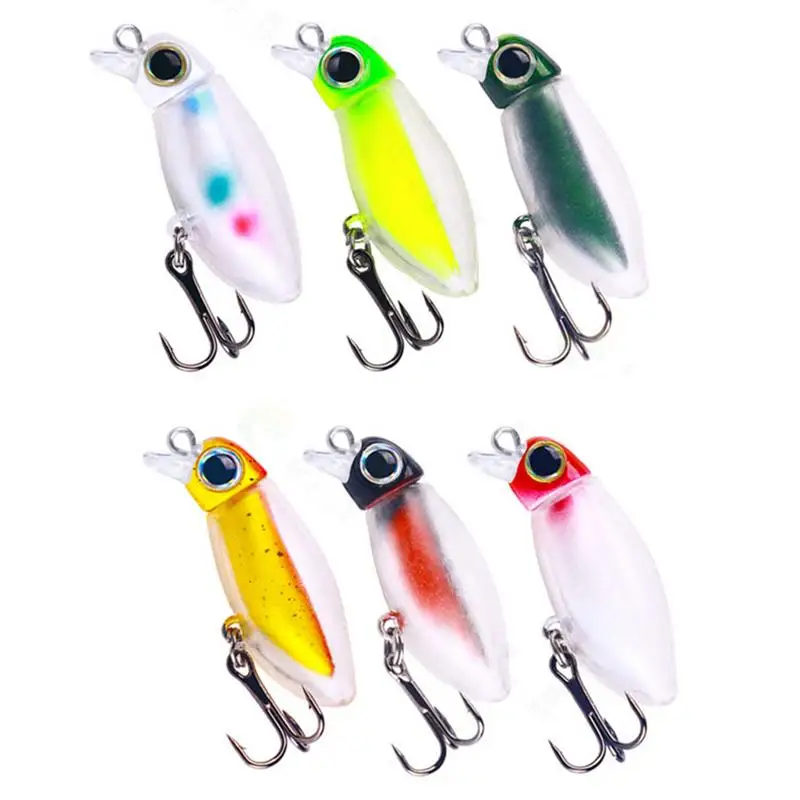 

Мягкие рыболовные приманки Topwater, 6 шт., с крючками