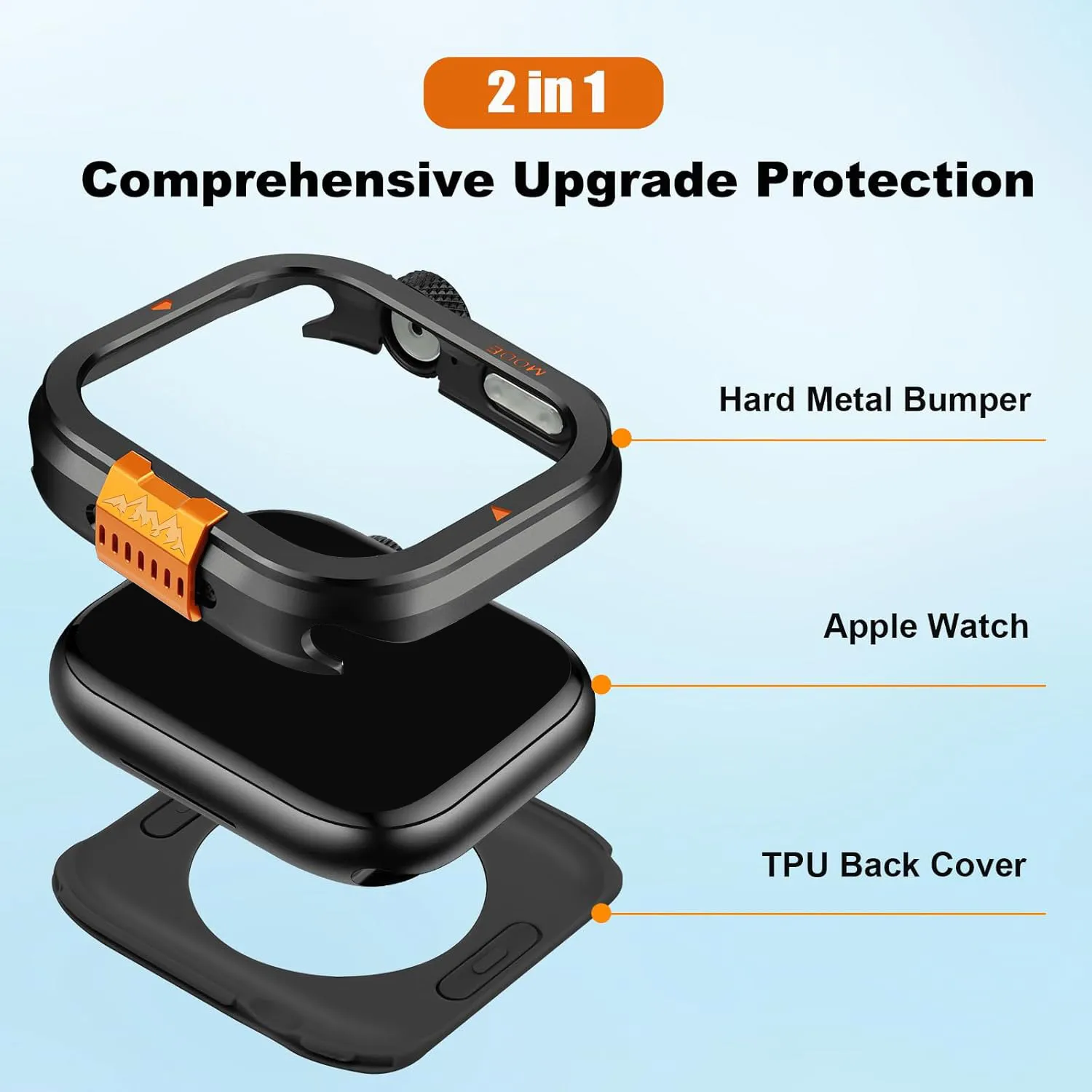 Durable Protective Case for Apple Watch Metal Cases (Various Sizes)