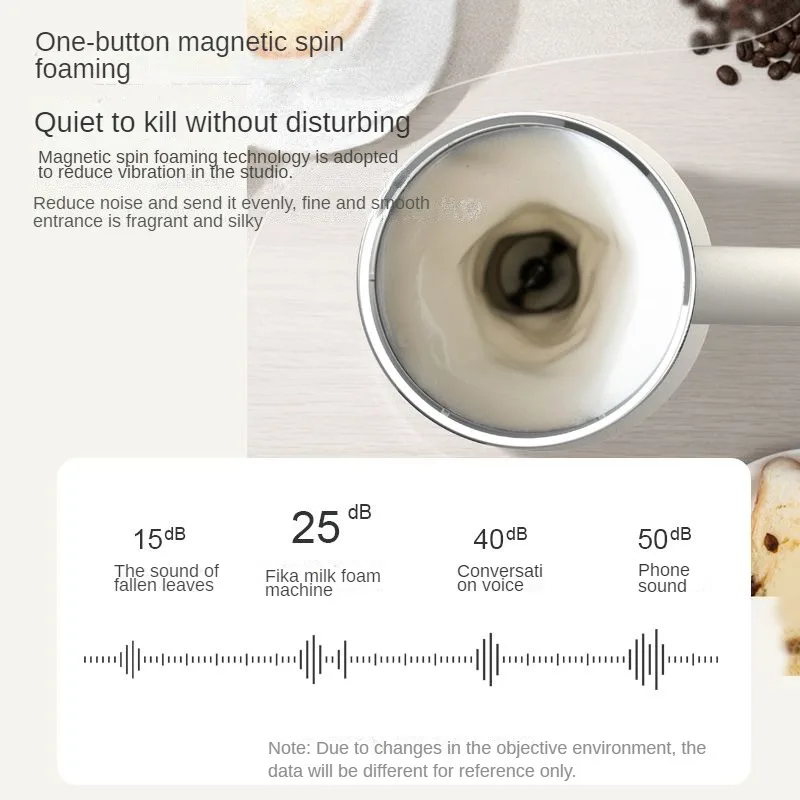 Electric Milk Frother Office Electric Hot & Cold Dual Beater Temperature Control Non-Stick Layer Home Coffee Machine Frother 2