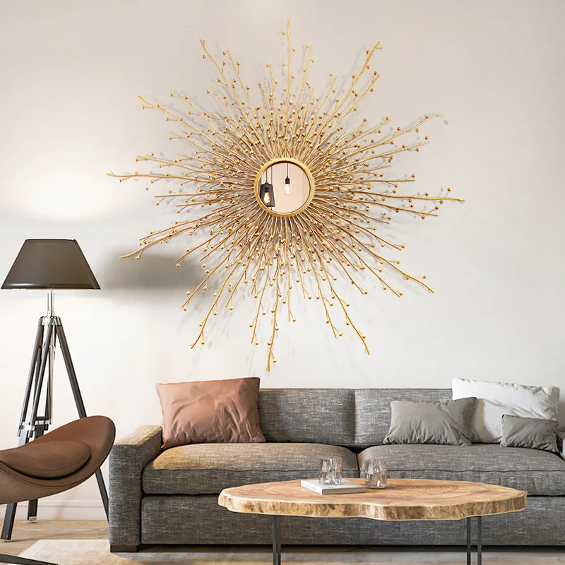 

Украшение для гостиной в европейском стиле, подвесной современный светильник, роскошная стенка для прихожей, трехмерное Кованое железо