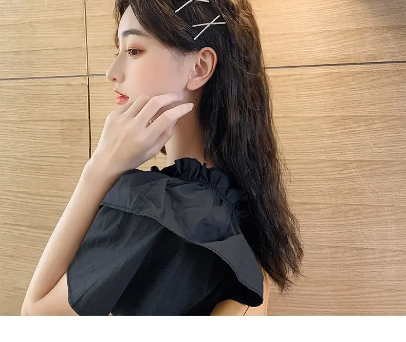 Korean Glitter Shiny Fahsion Bangs Hairpin Simple Cross Hair