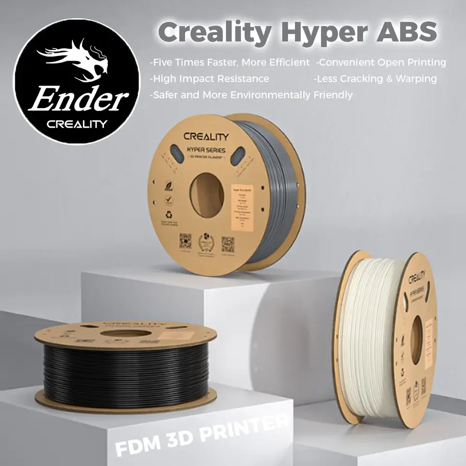 Creality Hyper ABS Filament 1.75mm 3D Printer Filament ABS Designed for High Speed 350mm/s 1kg(2.2lbs)/Spool image 1