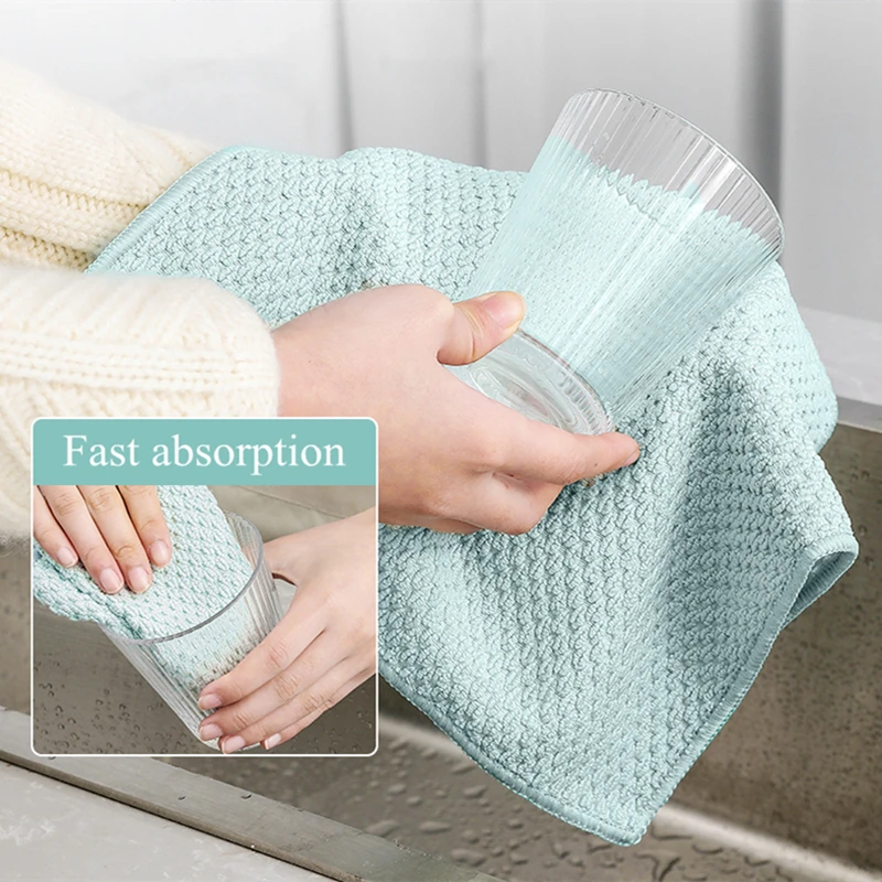 10pcs Multifunction Cleaning Cloth,Kitchen Dishcloth , Dish Cloths