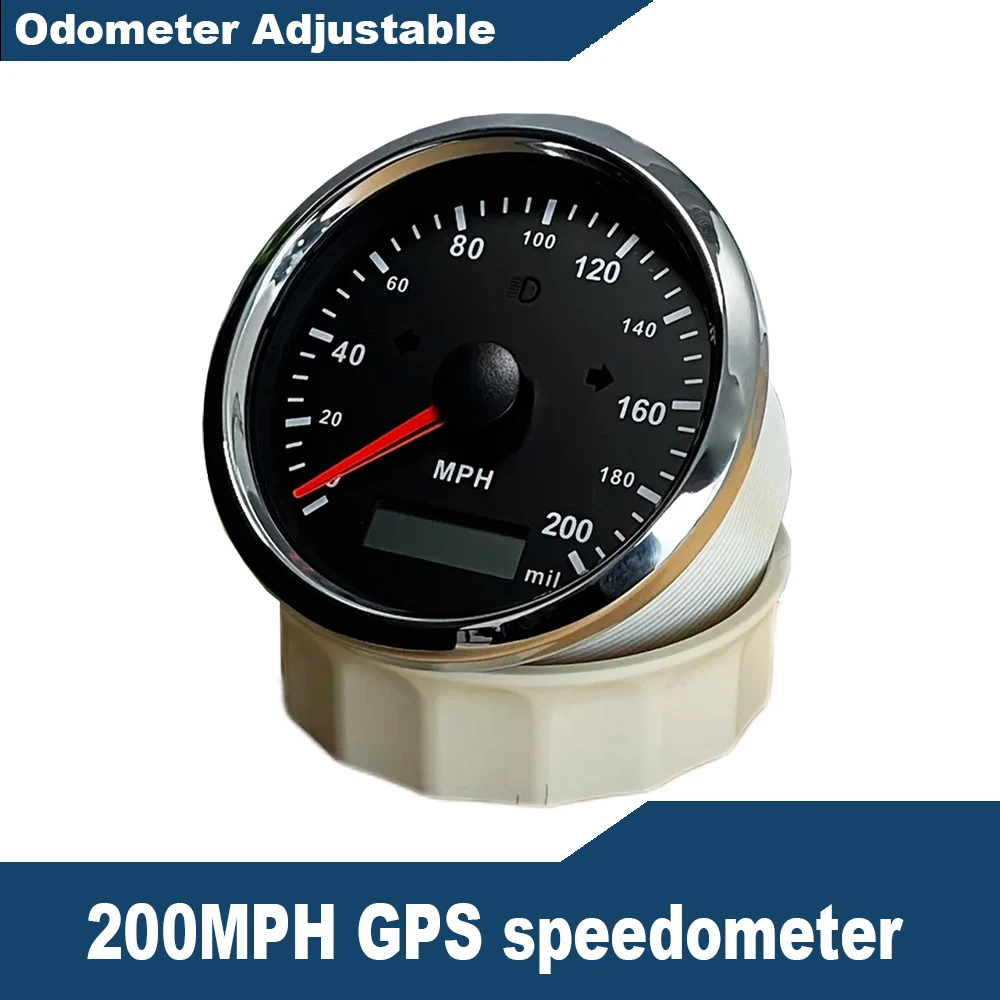 ELING Waterproof GPS Speedometer 125km/h for Snowmobile Motorcycle ATV UTV 85MM Dimension 12V 24V 