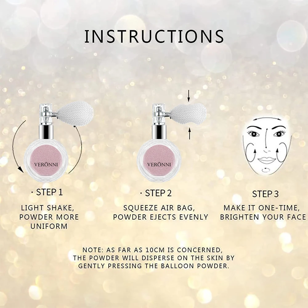 High Gloss Body Diamond Shimmering Spray Powder Highlight Powder Makeup Suitable for Facial and Body Skin Hair Clothes Cosmetics 6