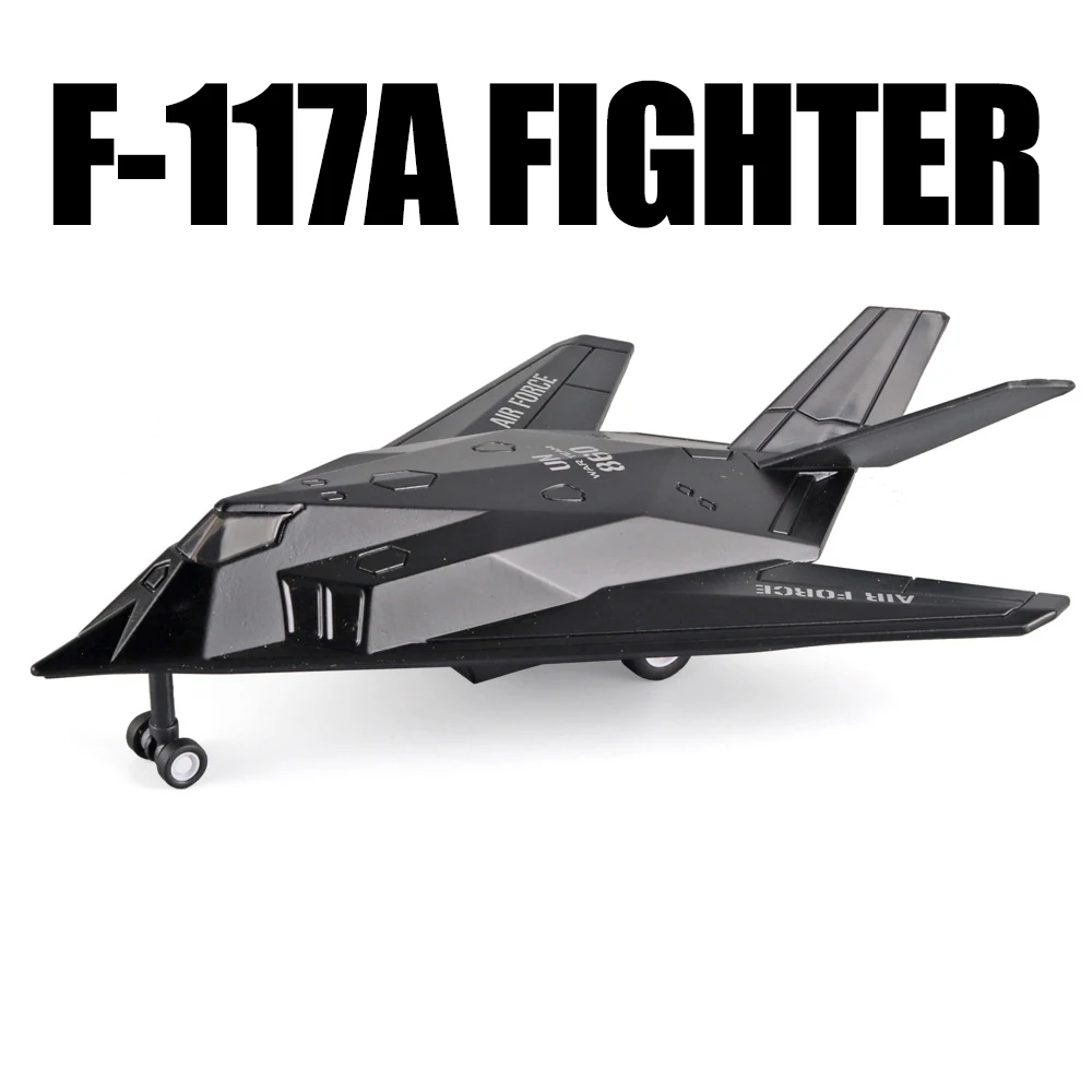 

Коллекционные детские игрушки F-117A Fighter, игрушки для мальчиков от 6 до 10 лет, литые модели самолетов, металлический самолет, детский сувенир