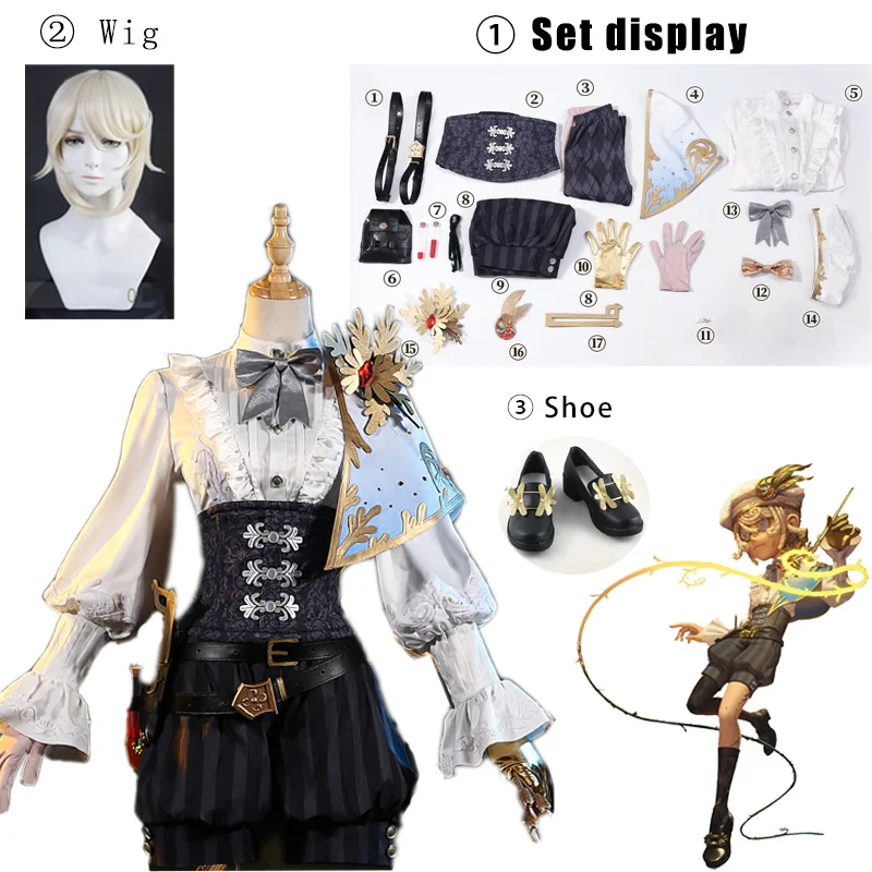 

Game Identity V Survivor Painter Edgar Valden Cosplay Costume Fancy Suit Party Outfits Halloween Carnival Uniforms outfit Shoes