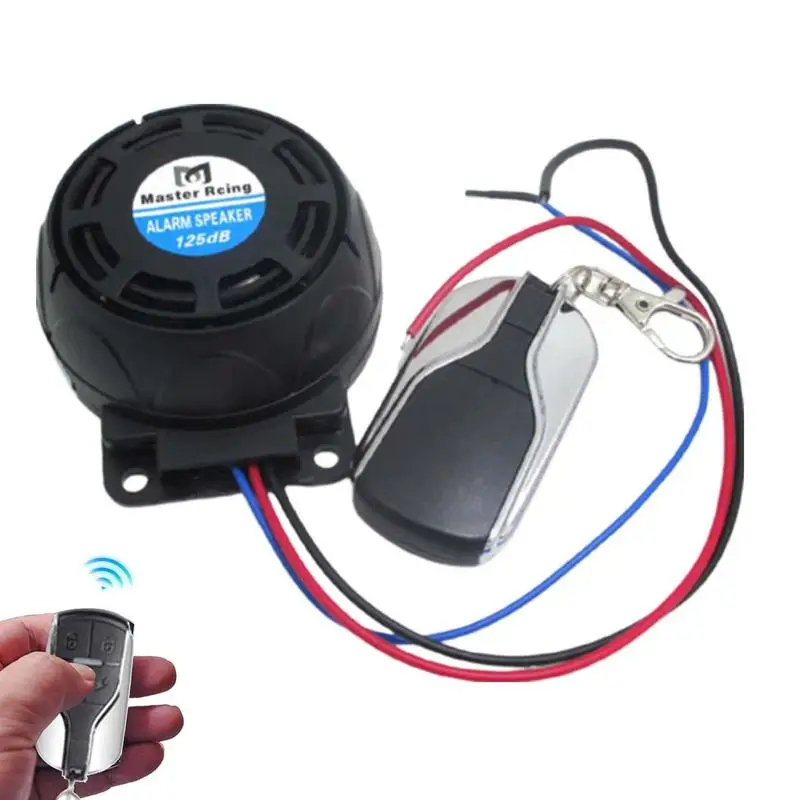 Anti Theft Cycling Alarm Waterproof Remote Control Security System for Motorcycle Loud Alarm High Sensitivity