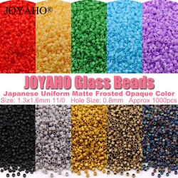 1000pcs 11/0 DB Glass Beads 1.3x1.6mm Frosted Metallic Matte Macaroon Opaque Color Japanese Seedbeads for DIY Jewelry Making