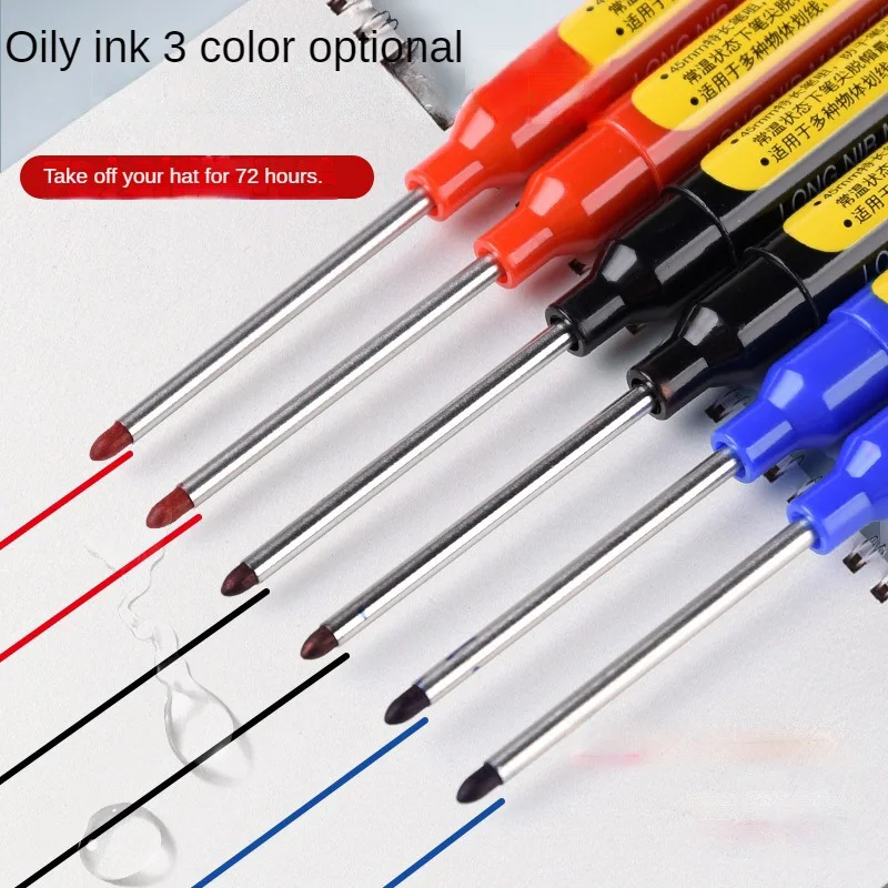 금속 천공 방수 페인트 마커, 욕실 목공 네임펜, 45mm 딥 홀, 3 개/세트