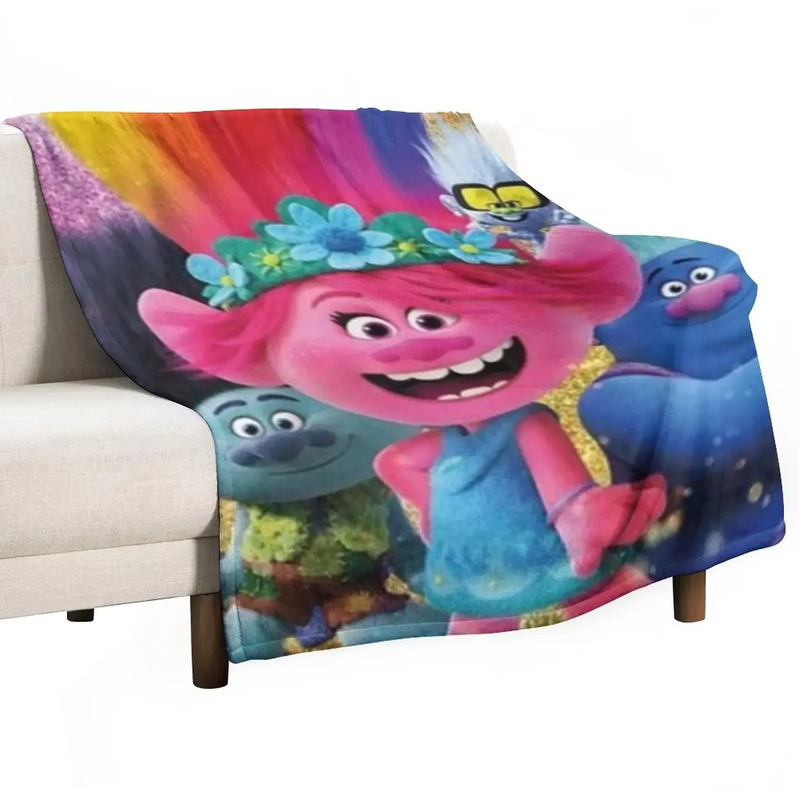 

Trolls Design Throw Blanket warm winter Hairy Flannel Blankets