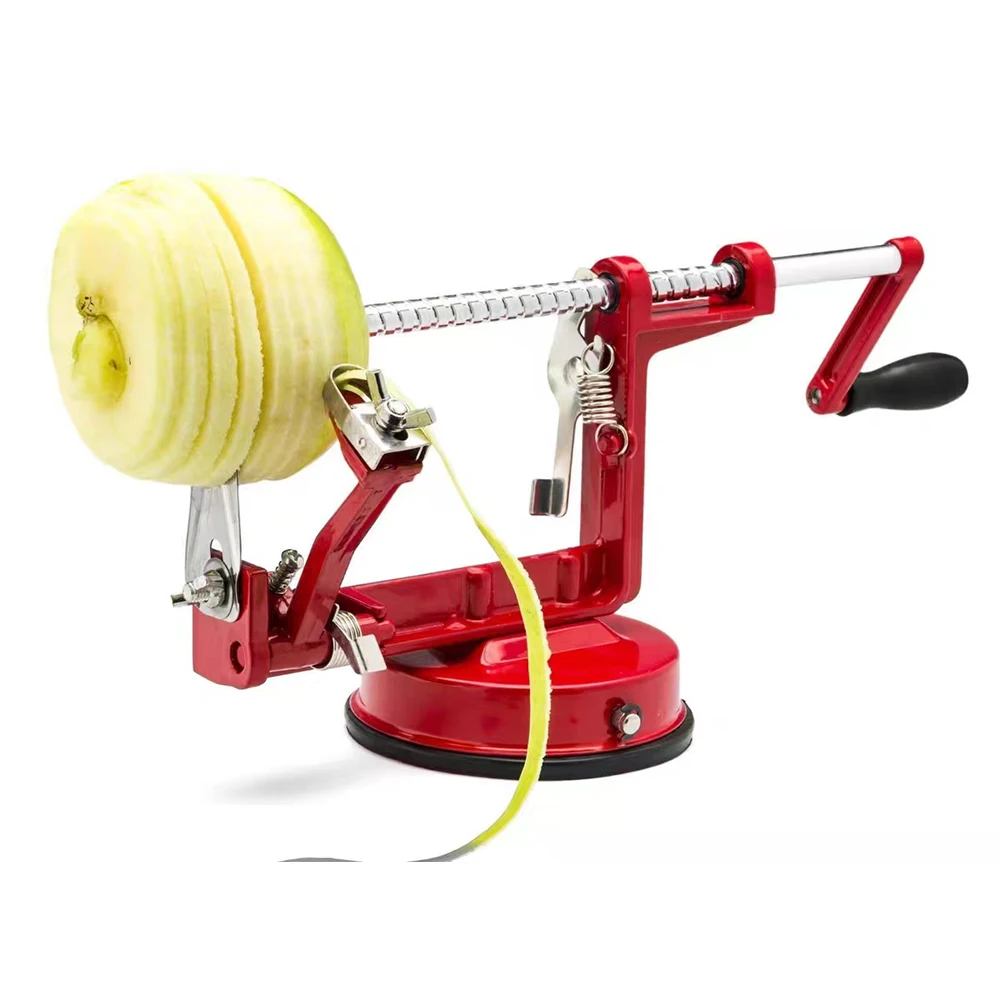 3 In 1 Acciaio Frutta Patate Mela Macchina Pelapatate Corer Slinky Affettatrice Cutter Bar Casa A Manovella Clipping Frutta Patate Pelapatate