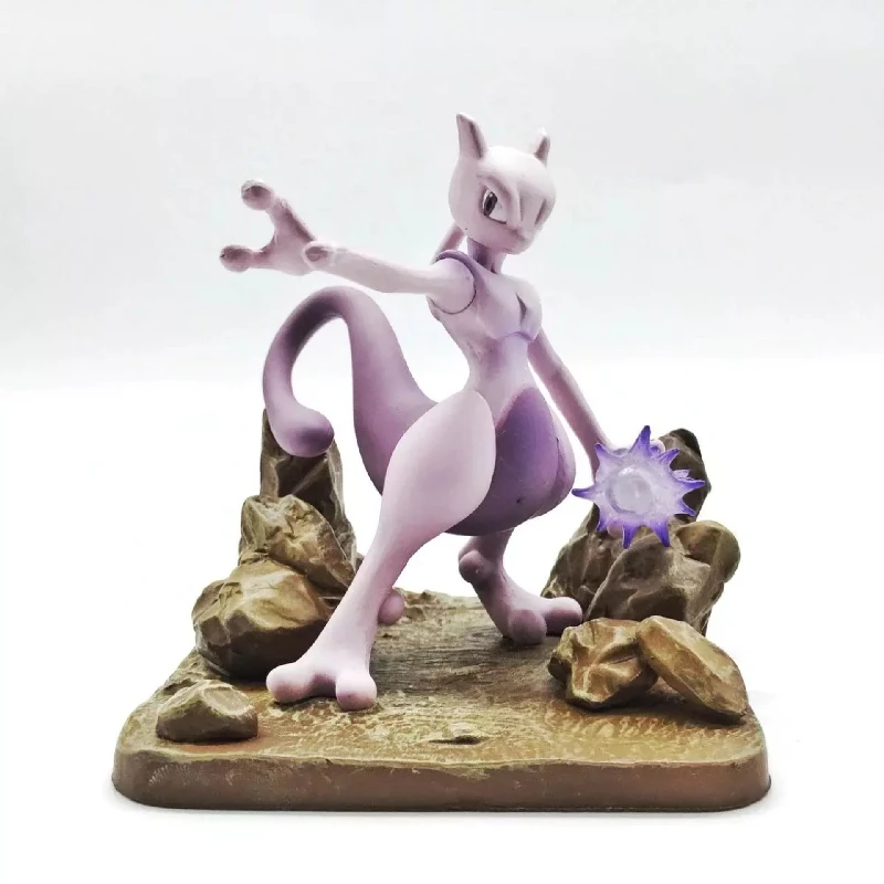 

Аниме фигурки покемона Mewtwo, украшения для автомобиля, ПВХ экшн-фигурки, модели кукол, игрушки для детей, подарки на день рождения, бесплатная доставка