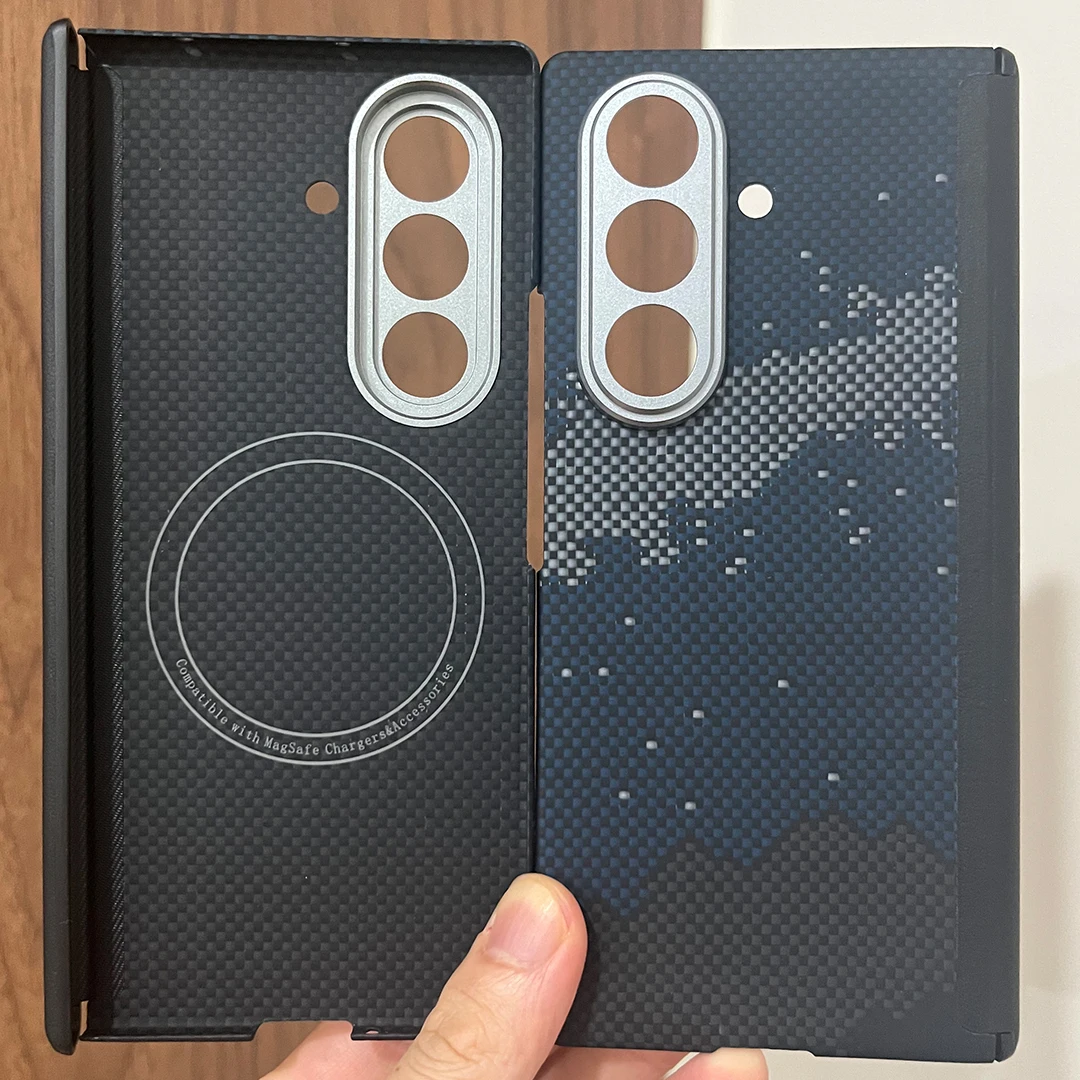 Magnetic Aramid Carbon Fiber Hinge Phone Case with Magsafe Compatibility