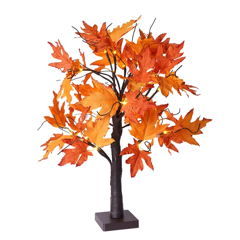 

Autumn Decoration 60Cm Light Tree With Autumn Leaves Decoration For Table Autumn
