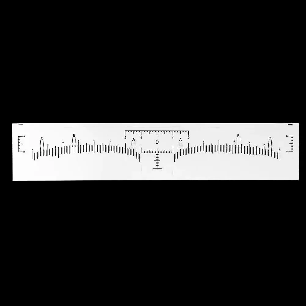 50pcs Eyebrow Ruler Sticker Tattoo Shape Tool Adhesive Microblading Guide Makeup Measurement Stencil Template