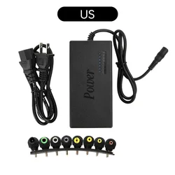 Versatile Laptop Power Adapter - EU/US Plug, 96W Adjustable Charger (US)