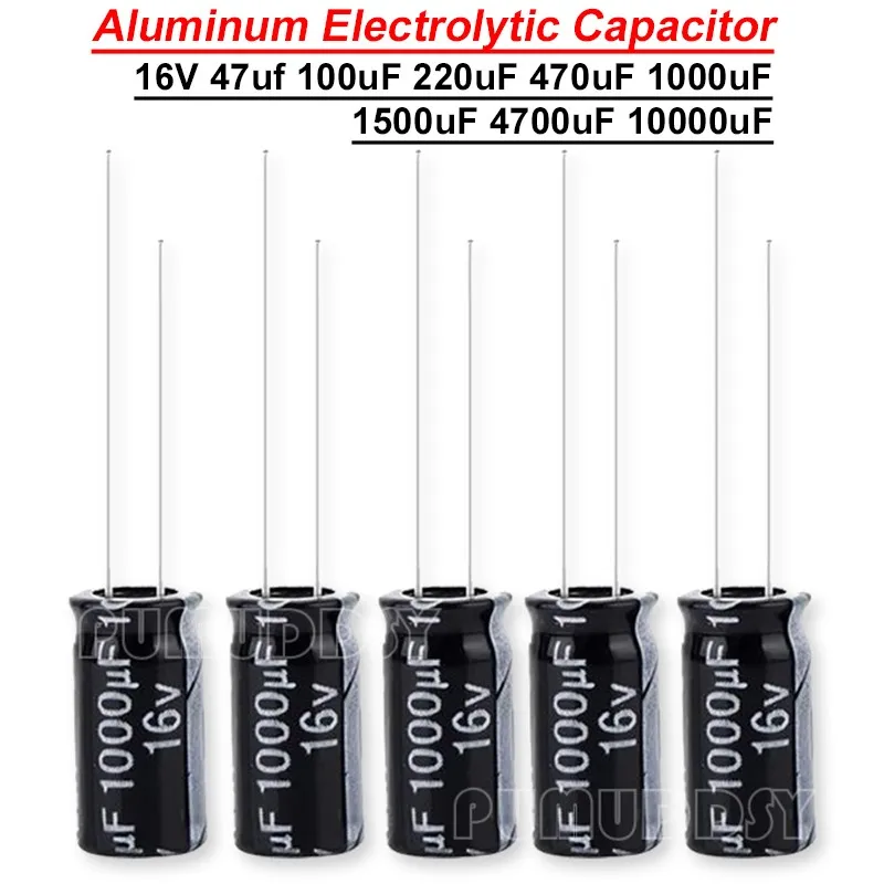 Aluminum Electrolytic Capacitor 1000uF 16V Various Sizes