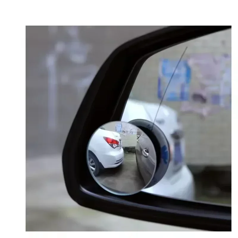 2P Car Blind Spot Mirror 360 Degree Adjustable Car Rearview Convex Mirror For Reverse Wide Angle Parking Rimless Mirrors