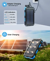 Waterproof Outdoor Solar Power Bank 38800mAh Dual USB Travel Outdoor Solar Mobile Phone Charger Solar Powerbanks For Camping - Image 3