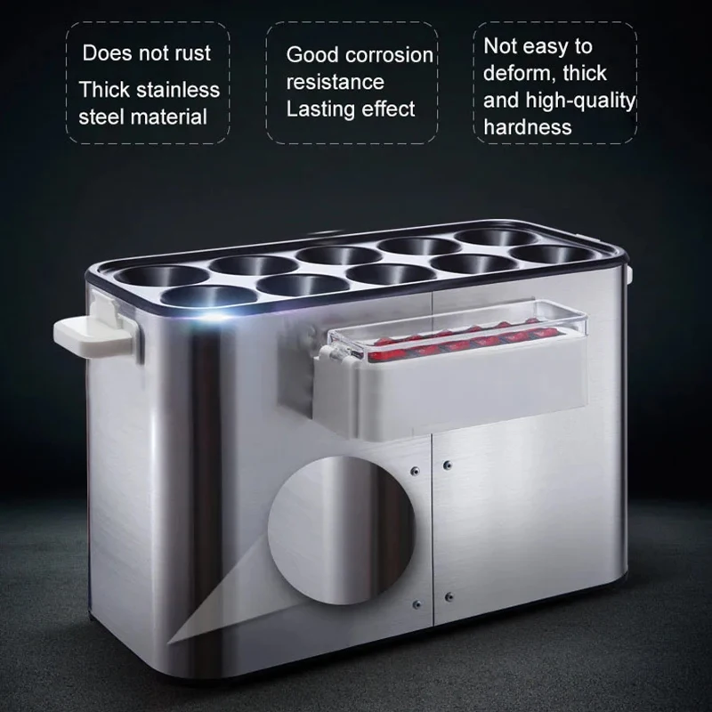 Automatic Rising Commercial Fried Egg Sausage Maker Hot Dogs Baking Machine Breakfast Eggs Roll Omelette Master Roller Boiler EU