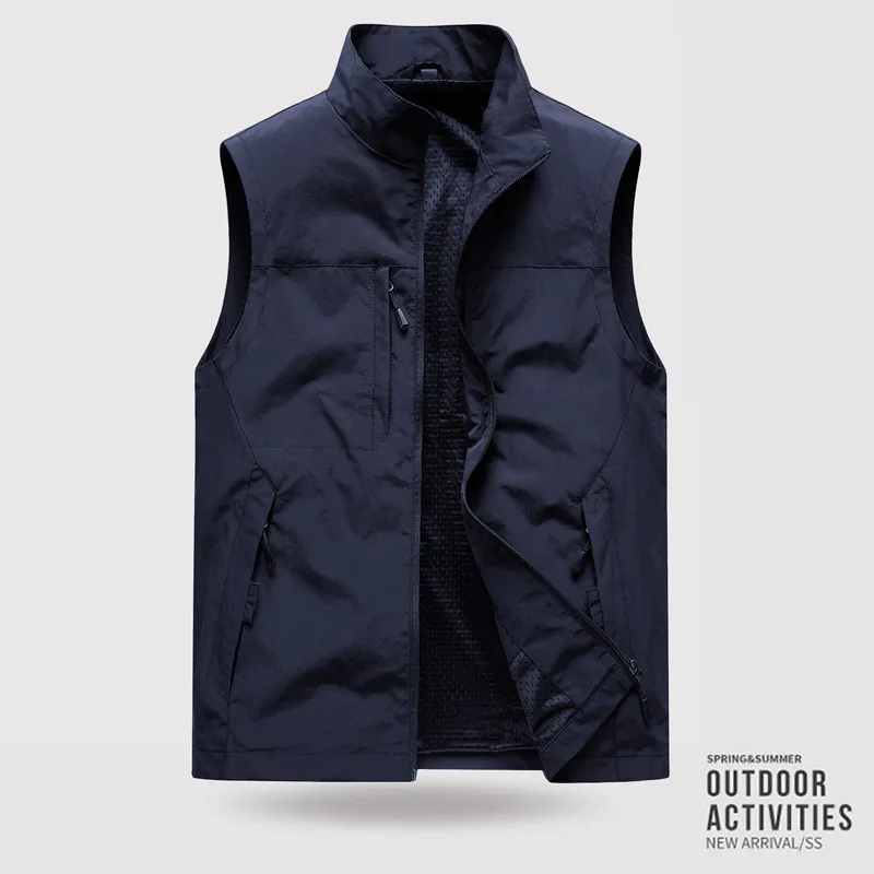 Multipocket Vest Man Waterproof Large Size Sleeveless Jacket Windbreaker Luxury Clothing Hunting Fishing Work Vests Hiking Vest