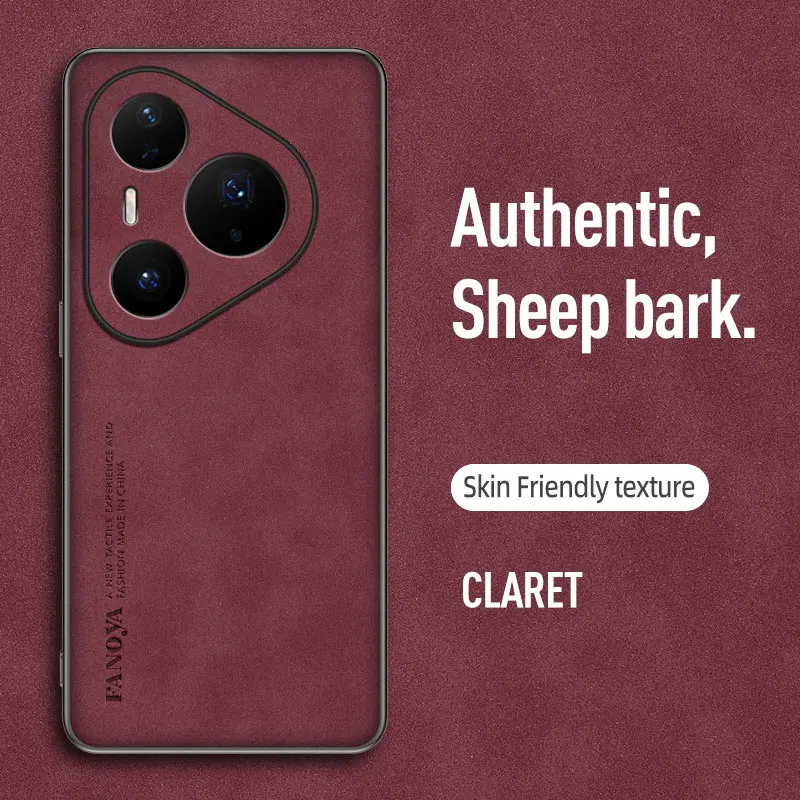 Luxury Sheepskin Leather Retro Business Back Cover