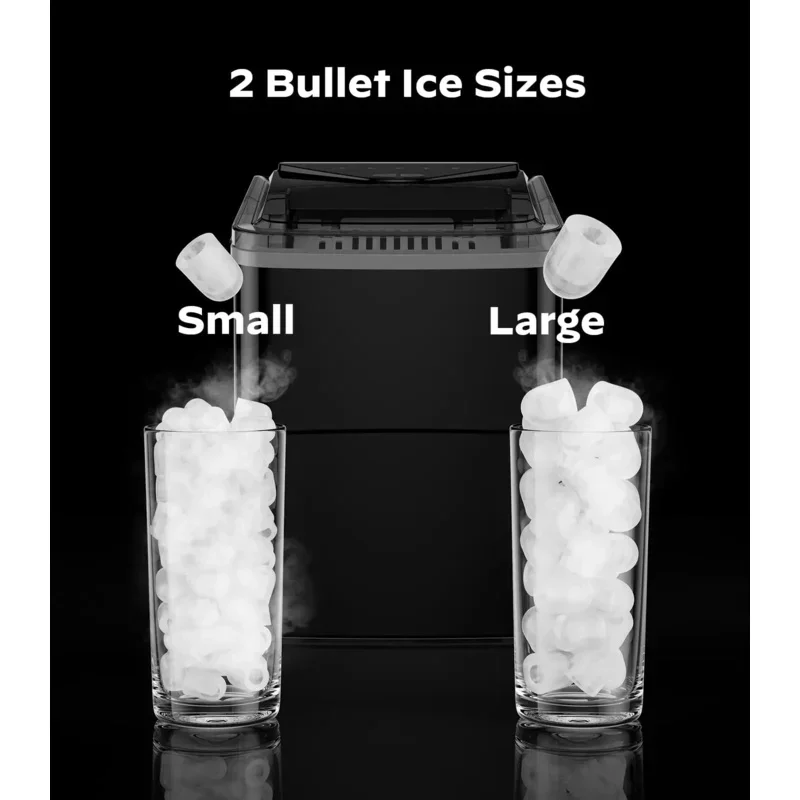 Qwsilonn smart countertop ice maker compact Wi-Fi Ice Maker app control 2 ice cube sizes portable maker with self cleaning