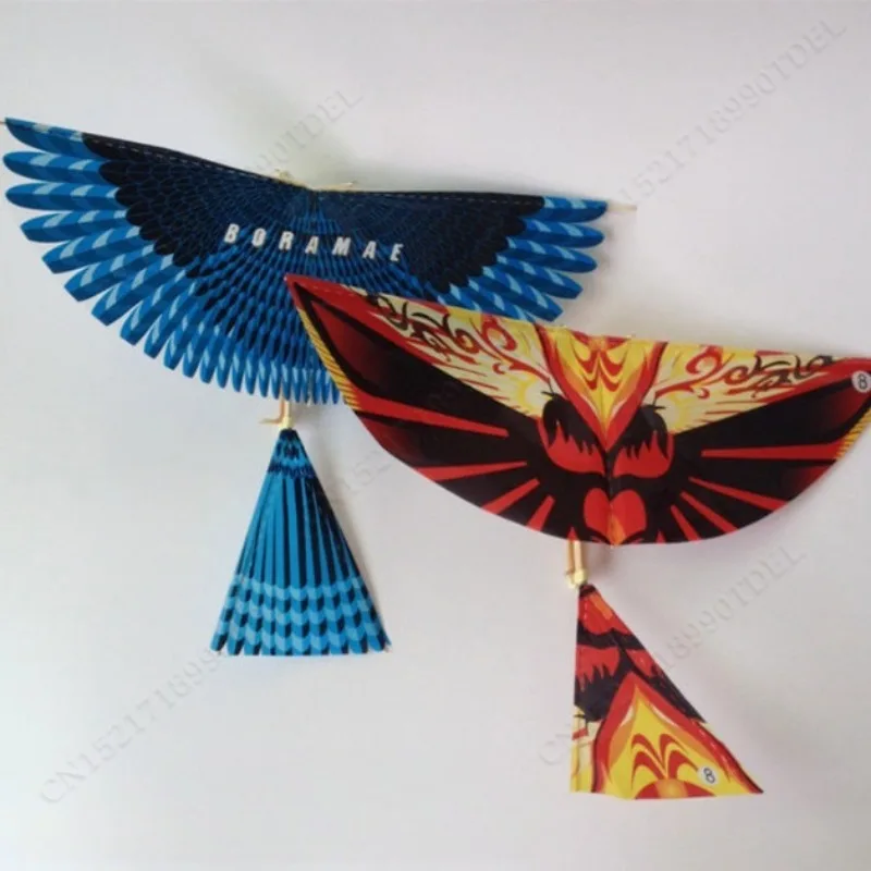 Flying Birds Kite Creative New Elastic Rubber Band Powered 1PC Random Color Funny Kids Toy Gift flying birds kite