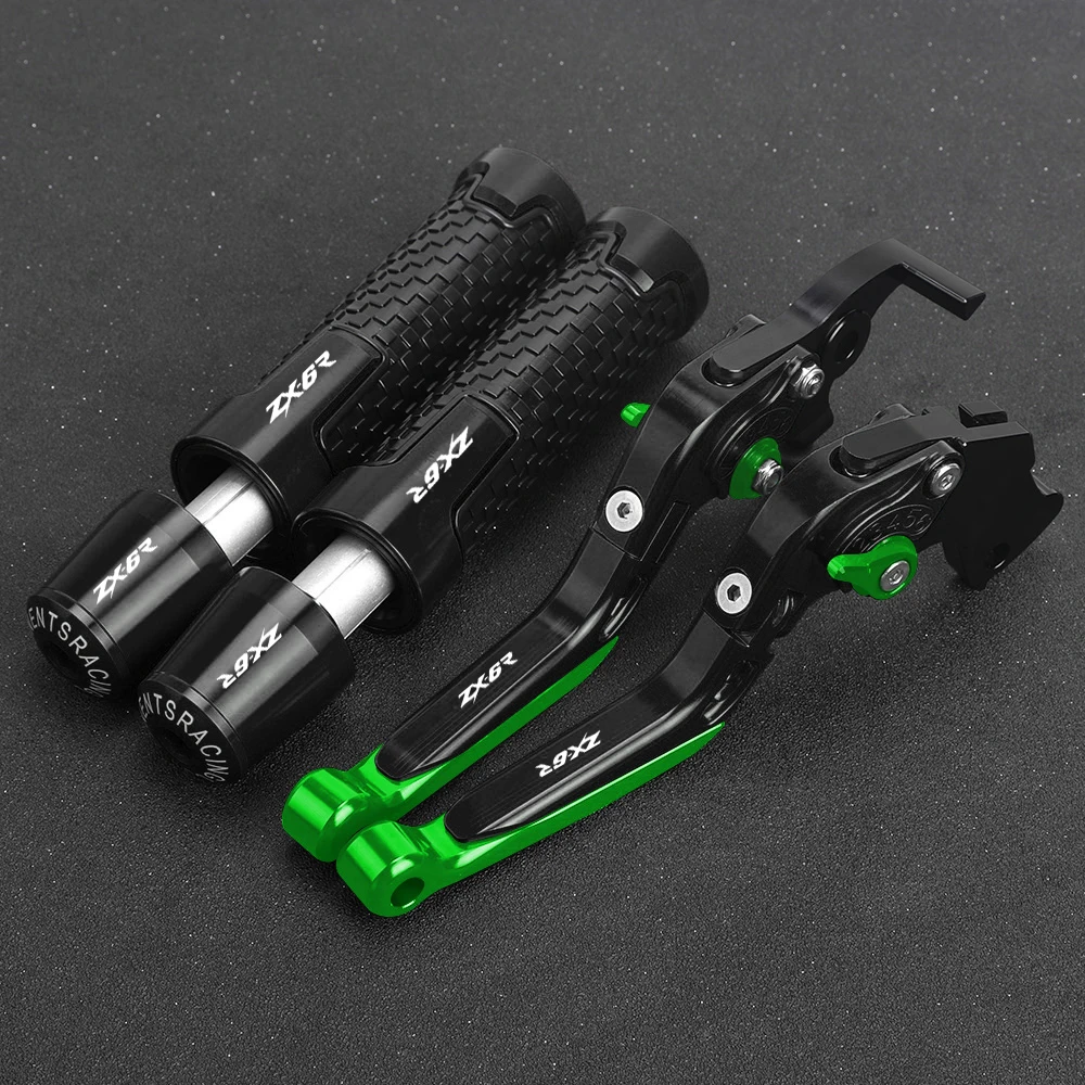 

For KAWASAKI ZX6R ZX-6R 2000 2001 2002 2003 2004 Motorcycle Brake Clutch Levers 22MM Handlebar Hand Grips ends knobs Accessories