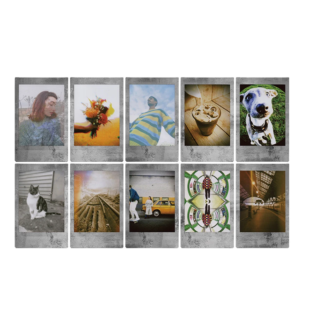 Fujifilm Instax Mini Stone Gray Design Film Instax Mini 12 Film 10-30 Sheets Mini 11 8 9 7s 25 26 70 90 Instant Camera SP-1 SP-2
