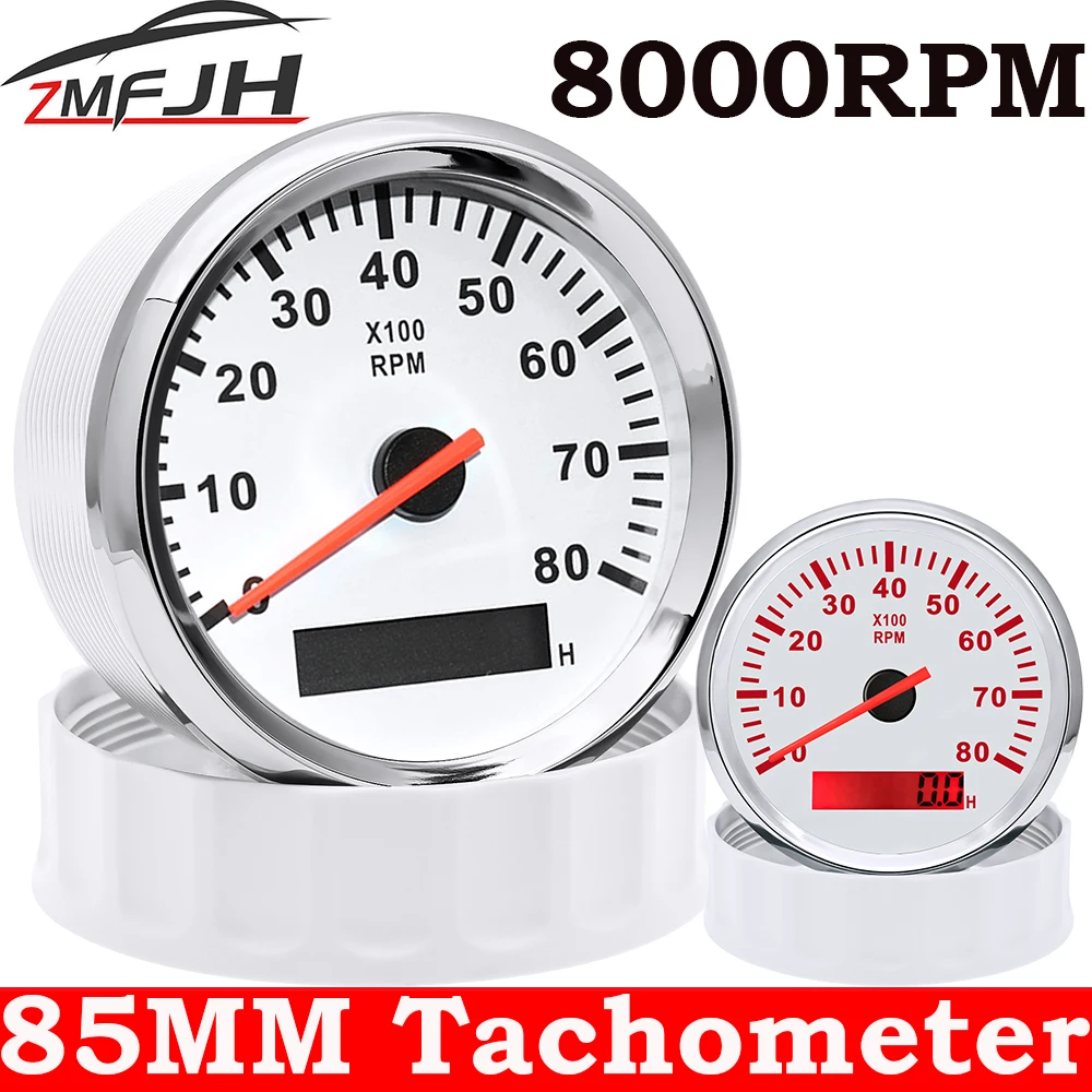 85MM GPS Tachometer Mit 8000RPM Drehzahlmesser Universal Motorrad Digital  Tacho Tacho Meter Sensor Für Auto Lkw Boot 12V - AliExpress