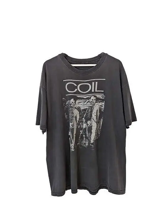 Coil Non Natural History 1990 T Shirt Noise Anni '90 Vintage Xl Maniche Lunghe O Corte