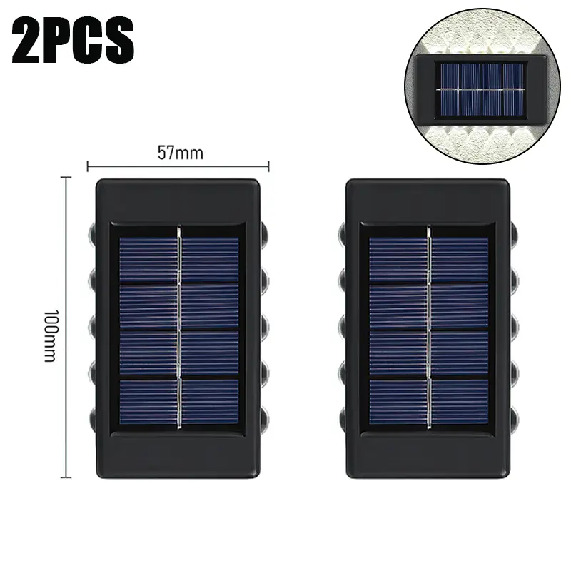 10 LED Solar Wall Lamp Outdoor Waterproof Solar Powered Light UP and Down Illuminate Home Garden Porch Yard Decoration - Image 8
