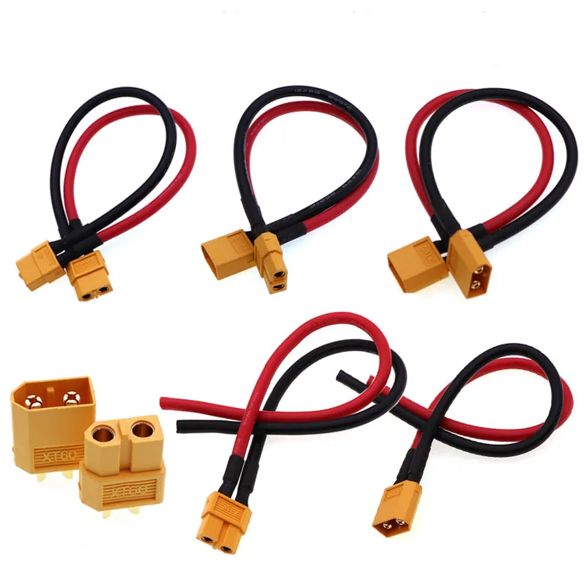 TASSO XT60 Connecteur 5 Paires (Femelle Et Mâle) Avec Fil 14AWG – Idéal Pour RC Lipo, Drones Et Modélisme – Testé En Durabilité, Garantie 1 An