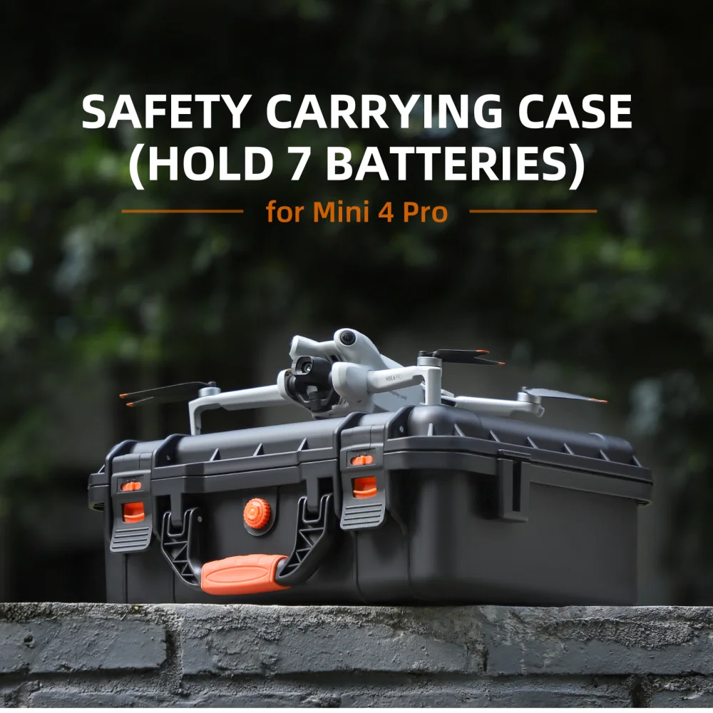 Suitable for DJI Mini 4 Pro waterproof safety case, storage bag, drop protection, outdoor large capacity carrying case