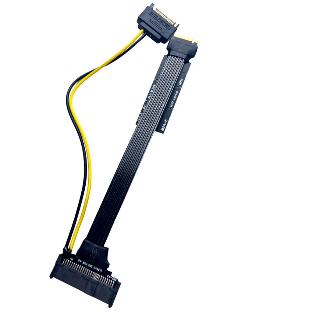 M.2 zu U.2 U.3 SSD-Stromkabel PCI-E 4.0 GEN4 Riser-Karte mit SATA-Stromversorgung für M2 NVME 2230 2242 2260 2280 SSD – Detail 12