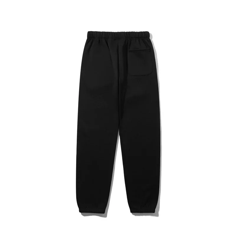 Essential American Style High Street 1977 Flocking Printing Fleece-Lined Casual Versatile Loose Fit Men's Trousers 3